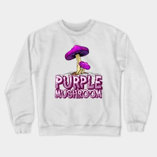 Purple Mushroom Crewneck Sweatshirt